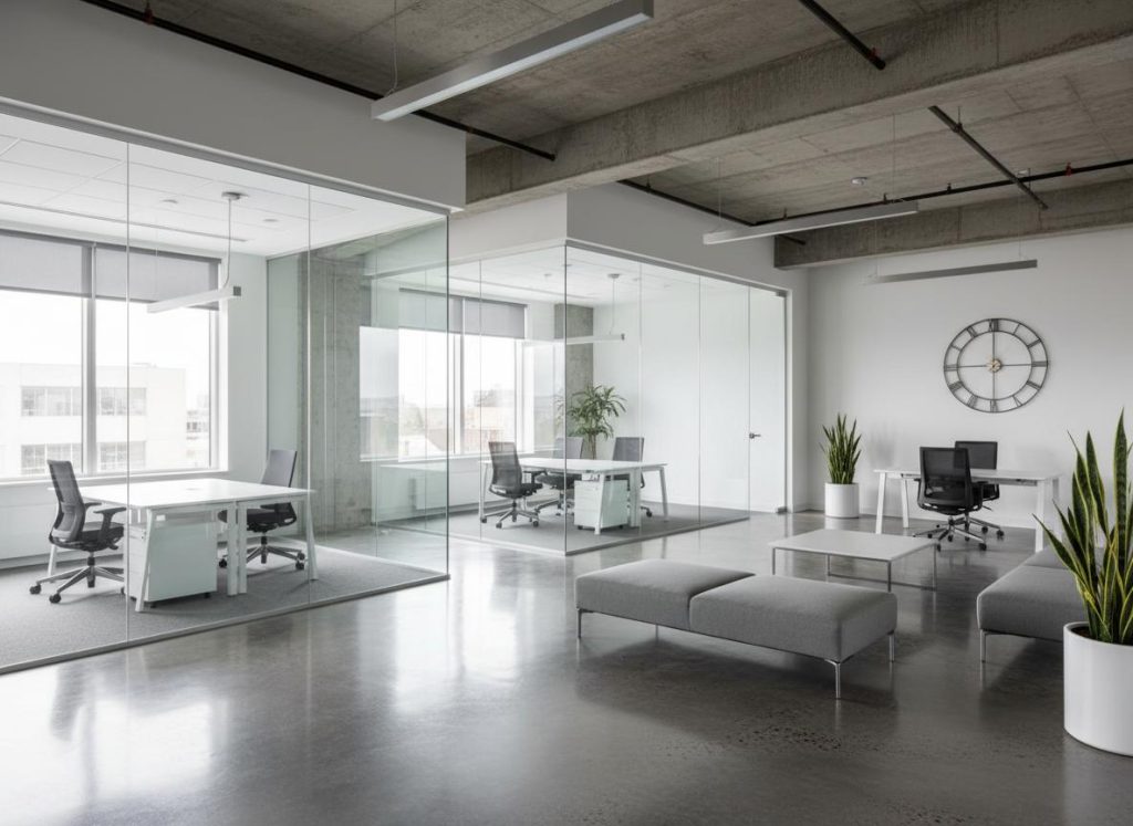 Commercial interior post-construction cleaning